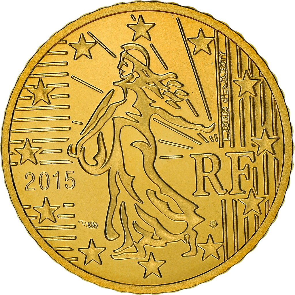 France, 50 Euro Cent, 2015, BE, MS(65-70), Brass, KM:New