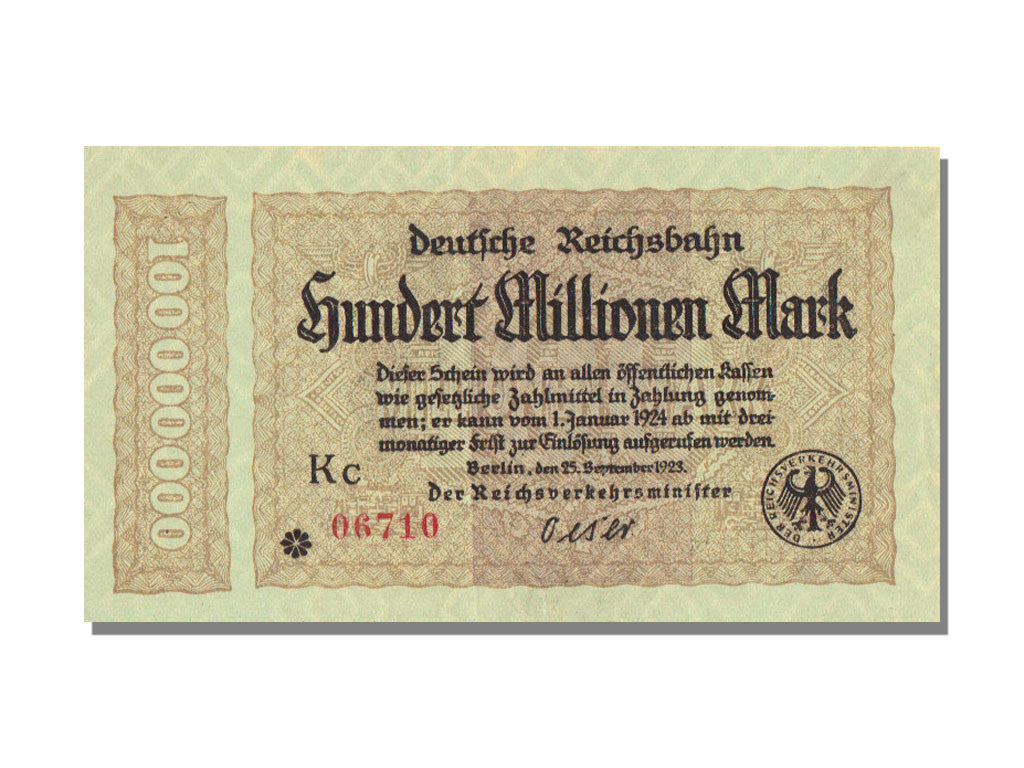 Germany, 100 Millionen Mark, 1923, KM #S1017b, 1923-09-25, UNC(65-70)