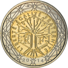 Francia, 2 Euro, 2014, Paris, BU, FDC, Bi-metallico, Gadoury:8a., KM:1414