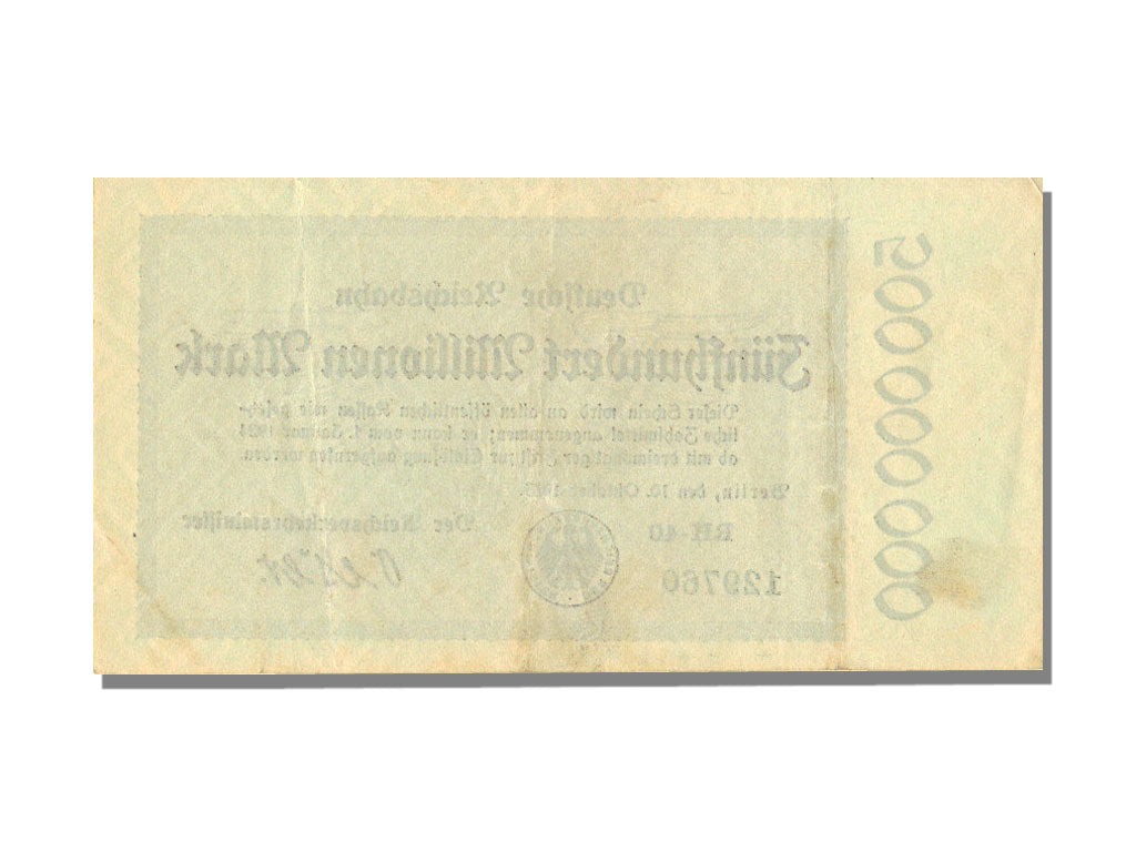 Germany, 500 Millionen Mark, 1923, KM #S1019, 1923-10-10, UNC(63)