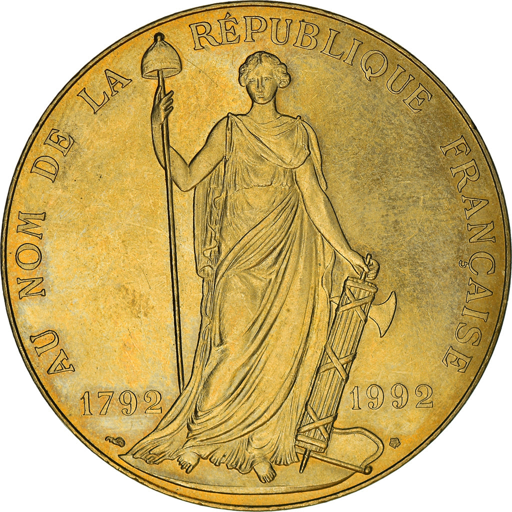 Francja, Medal, Economie, Finances, Budget, 1992, AU(50-53), Miedź