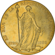 Francja, Medal, Economie, Finances, Budget, 1992, AU(50-53), Miedź