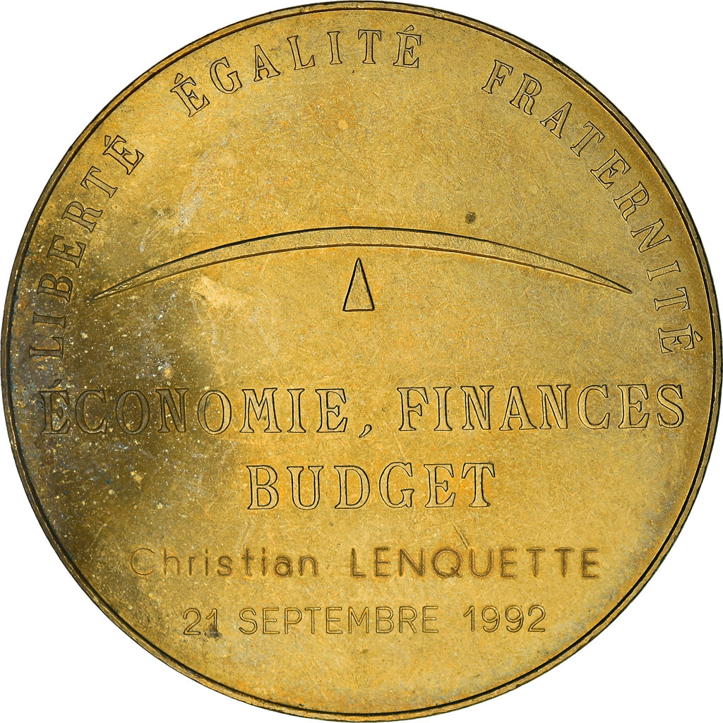 Francja, Medal, Economie, Finances, Budget, 1992, AU(50-53), Miedź