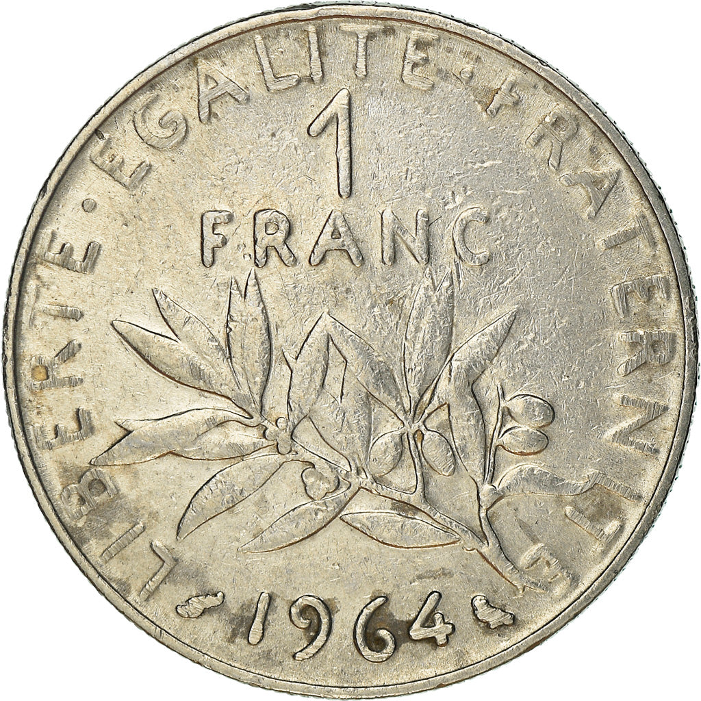 Moneda, Francia, Semeuse, Franc, 1964, Paris, MBC, Níquel, KM:925.1