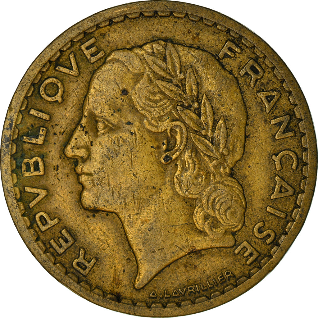 Munten, Frankrijk, Lavrillier, 5 Francs, 1946, Paris, FR, Aluminum-Bronze