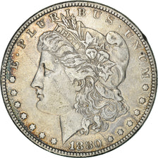 Coin, United States, Morgan Dollar, Dollar, 1880, U.S. Mint, Philadelphia