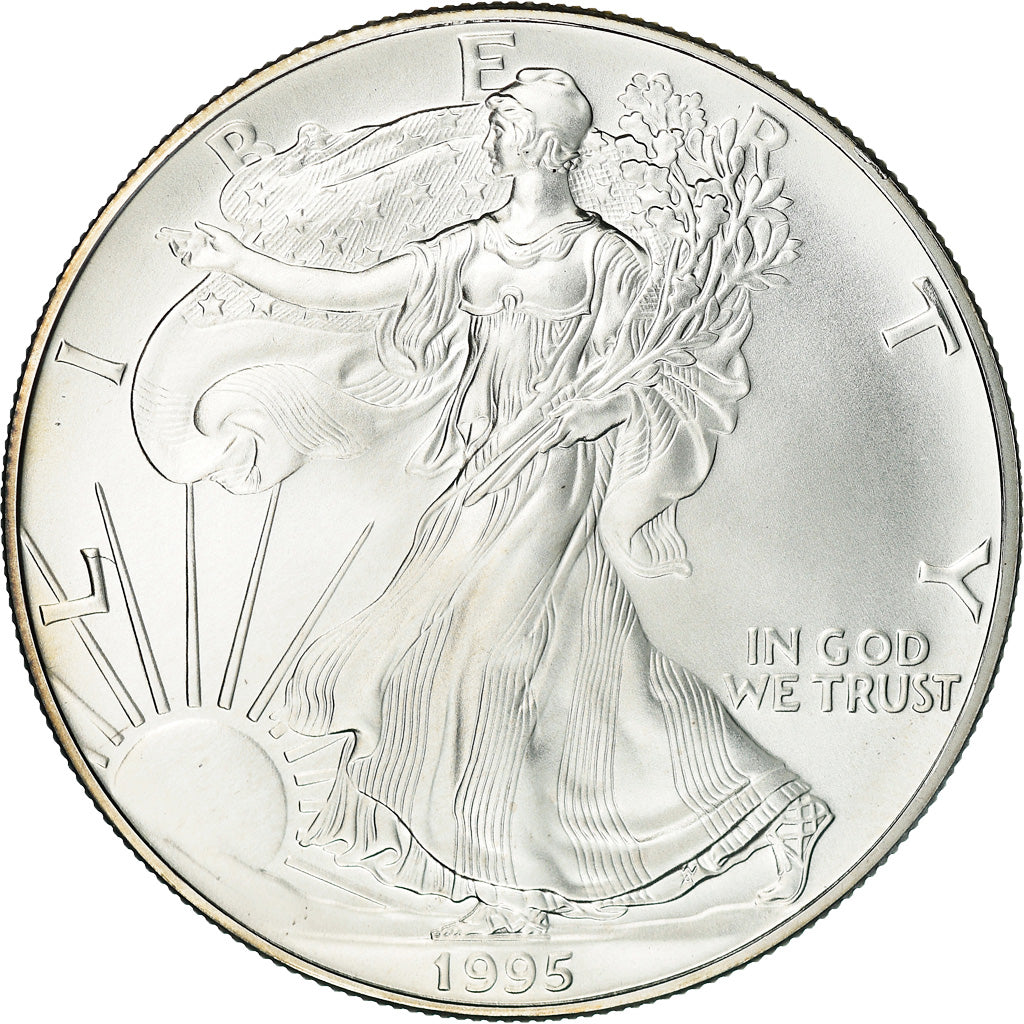 Coin, United States, Dollar, 1995, U.S. Mint, Philadelphia, MS(65-70), Silver