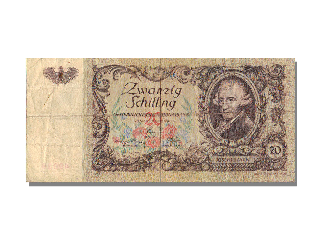 Austria, 20 Schilling, 1950, 1950-01-02, VF(20-25), 49039