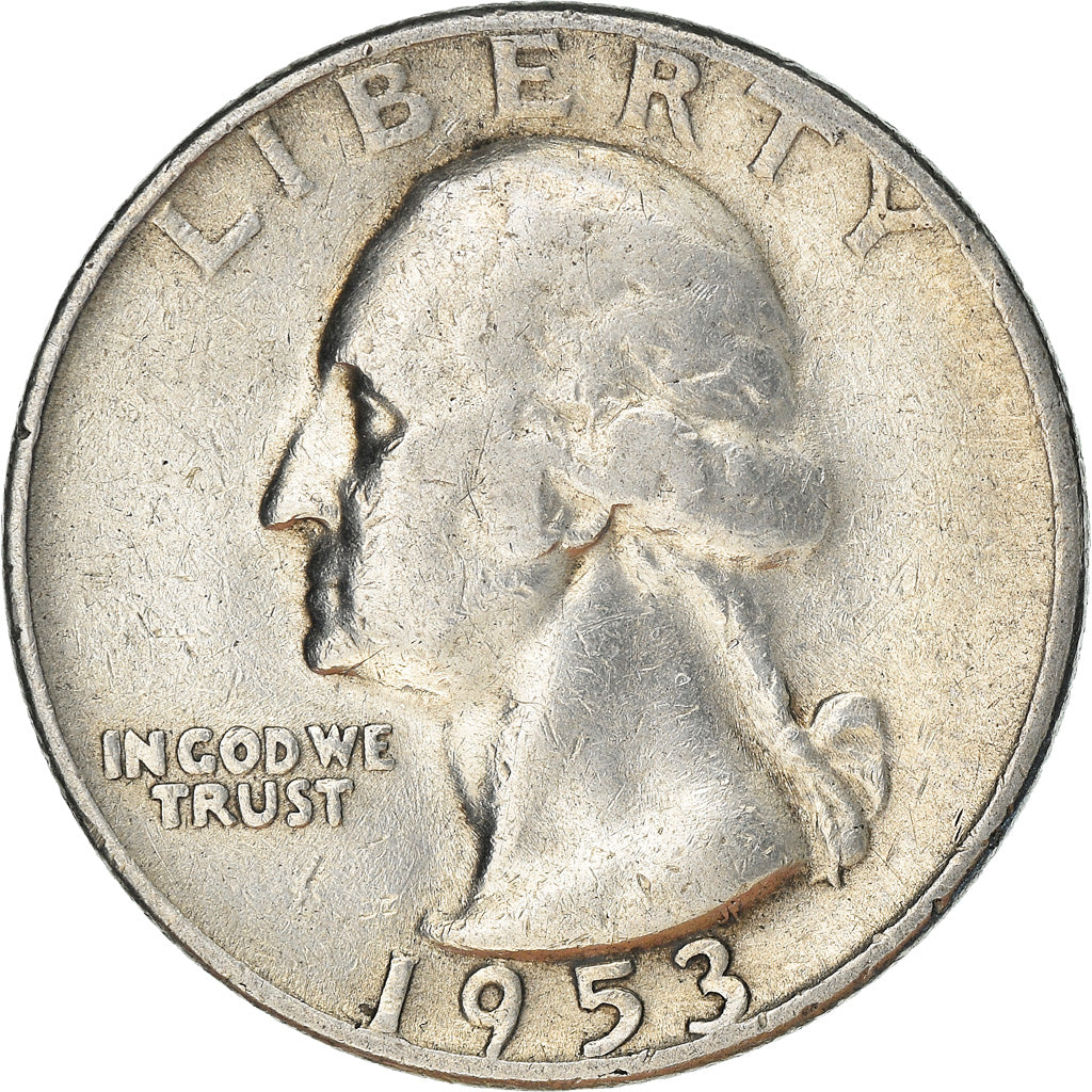 Coin, United States, Washington Quarter, Quarter, 1953, U.S. Mint, Denver
