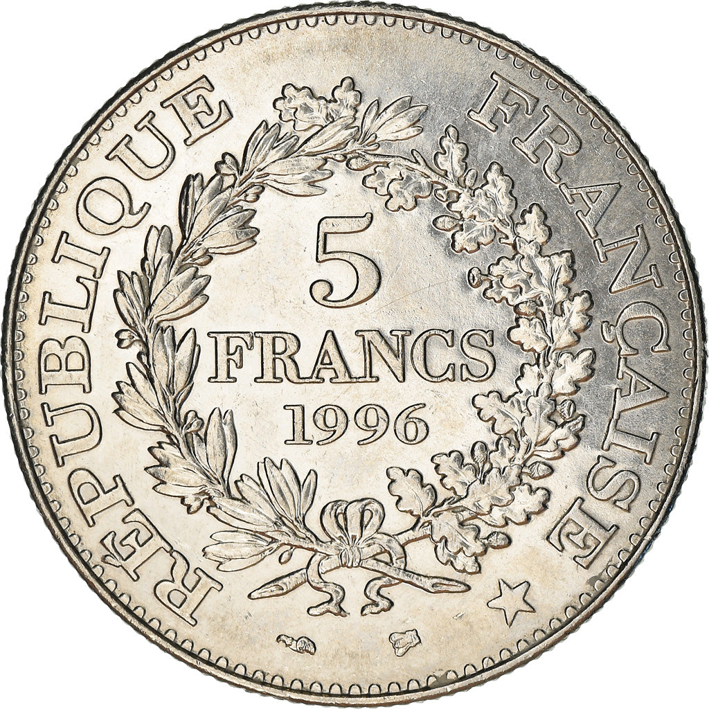 Coin, France, Hercule, 5 Francs, 1996, Paris, AU(50-53), Nickel, KM:1155