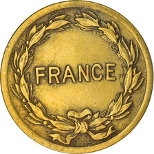 Moneda, Francia, France Libre, 2 Francs, 1944, Philadelphia, MBC, Latón