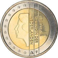 Holandia, 2 Euro, 2008, Utrecht, MS(65-70), Bimetaliczny, KM:272