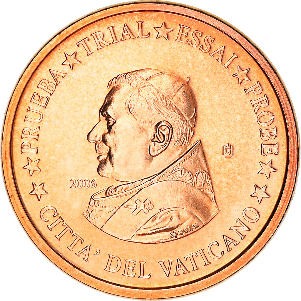 Vatikan, 1 Centime, 2006, unofficial private coin, STGL, Bi-Metallic