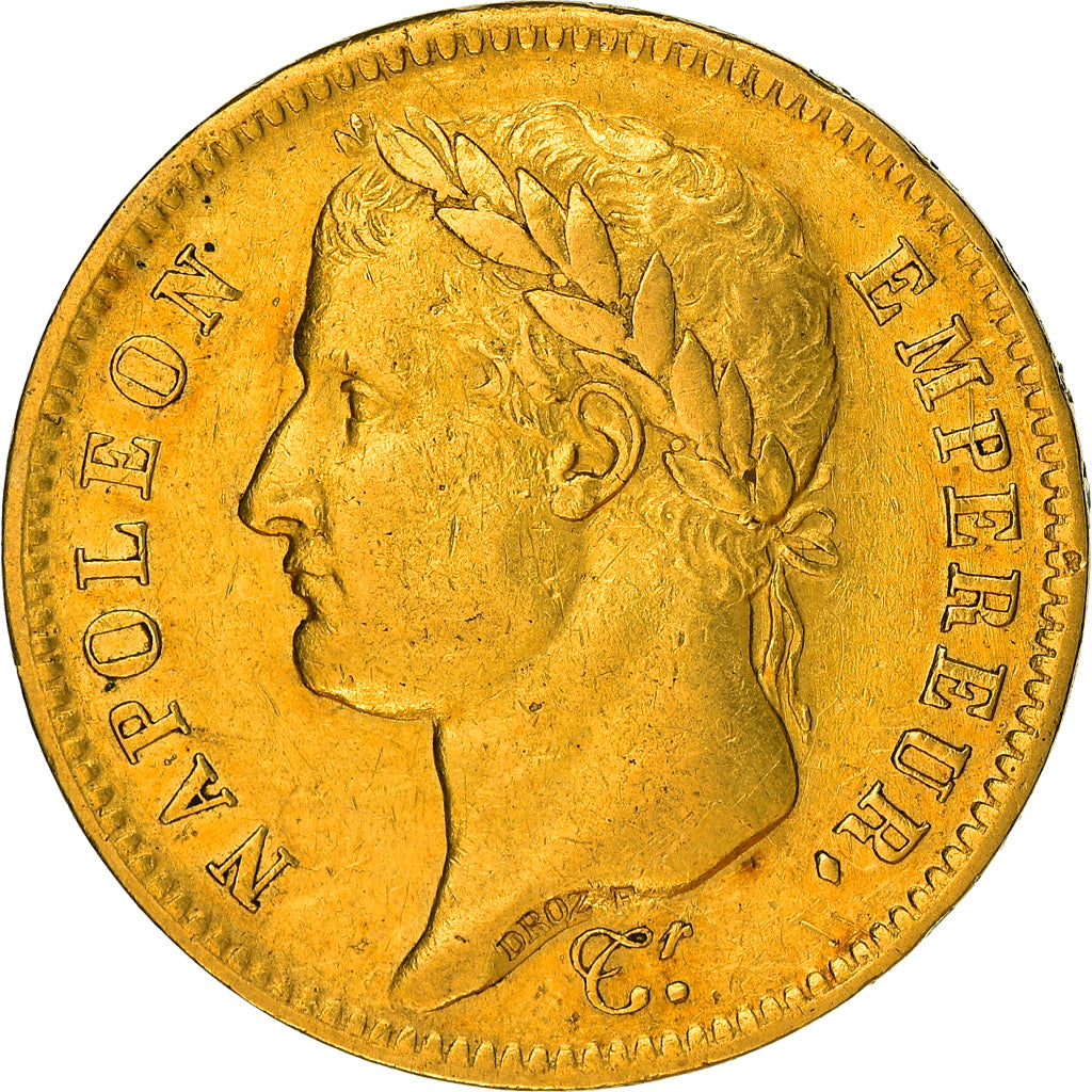 Moeda, França, Napoléon I, 40 Francs, 1811, Paris, AU(50-53), Dourado
