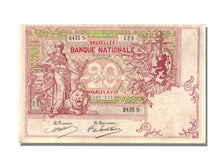 Belgium, 20 Francs, 1914, KM #67, 1914-06-05, AU(55-58), 2435 S