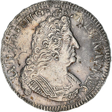 France, Louis XIV, 1/2 Écu aux palmes, 1694, Reims, EF(40-45), Silver, KM 295.18