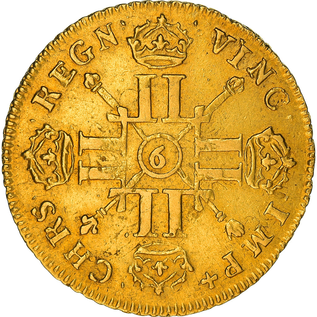 Münze, Frankreich, Louis XIV, Louis d'or aux 8 L et aux insignes, Louis d'Or