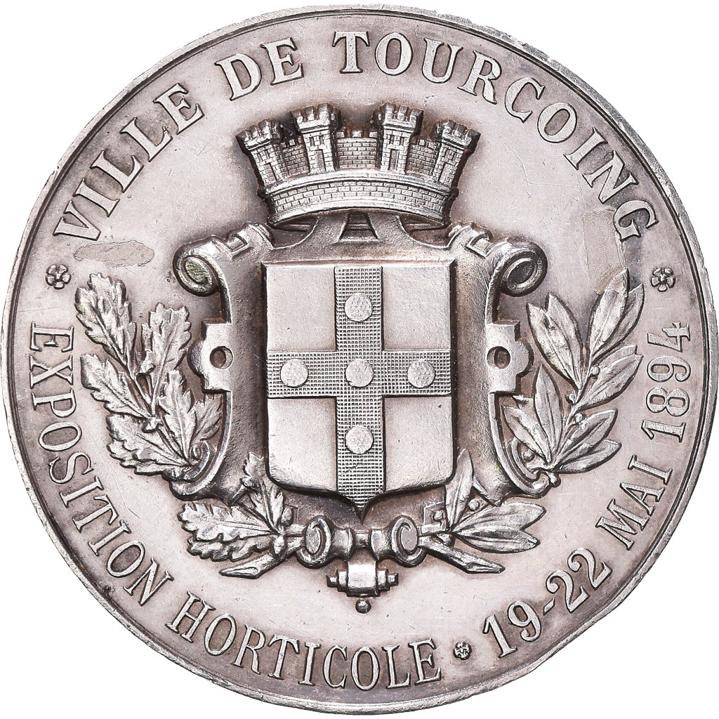 France, Medal, Exposition Horticole, Ville de Tourcoing, 1894, Desaide