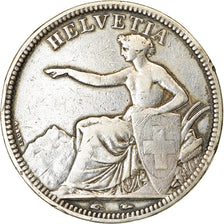 Coin, Switzerland, 5 Francs, 1851, Paris, EF(40-45), Silver, KM:11