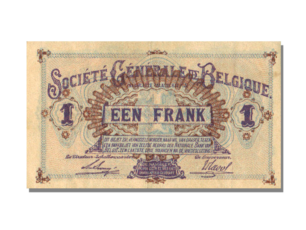 Belgium, 1 Franc, 1916, 1916-09-11, UNC(65-70)