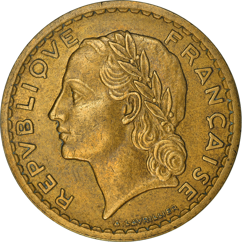 Monnaie, France, Lavrillier, 5 Francs, 1946, TTB, Aluminum-Bronze, Gadoury:761a