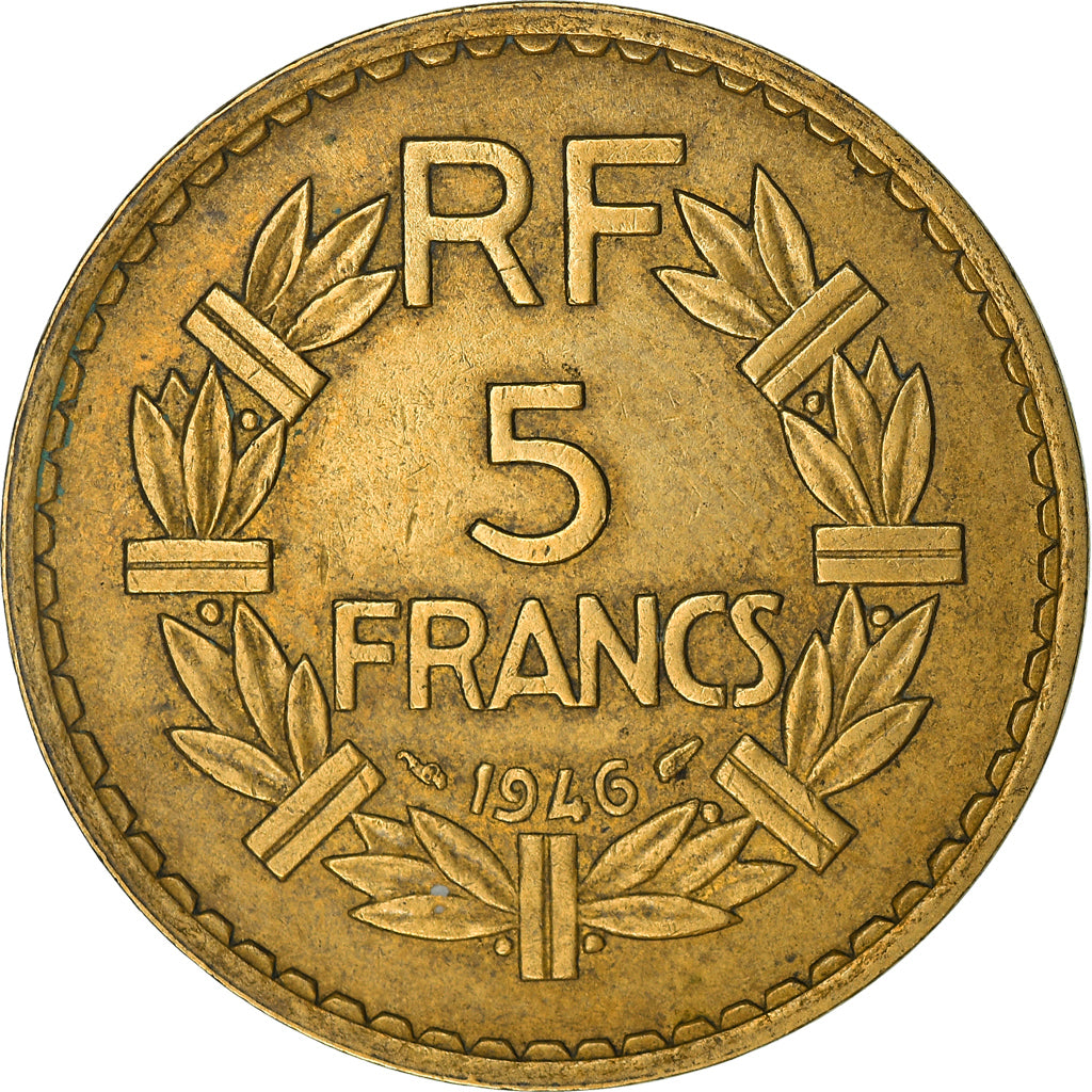 Monnaie, France, Lavrillier, 5 Francs, 1946, TTB, Aluminum-Bronze, Gadoury:761a