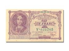 Belgium, 1 Franc, 1918, KM #86b, 1918-10-26, UNC(63), Y 621705