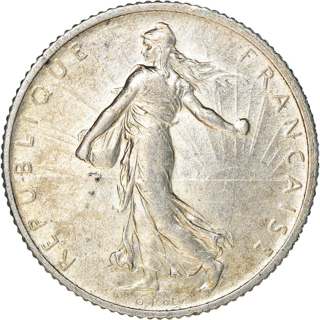Coin, France, Semeuse, Franc, 1913, Paris, EF(40-45), Silver, KM:844.1