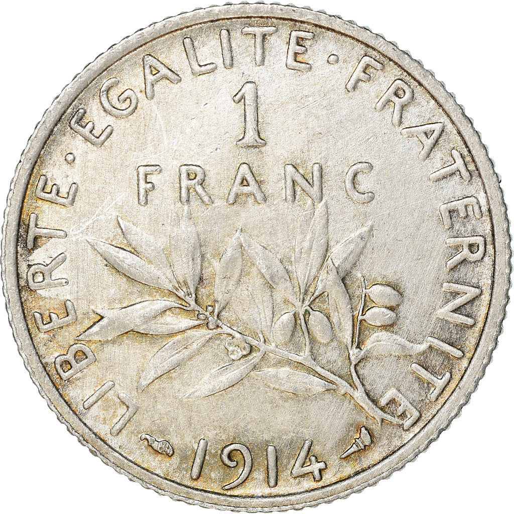 Monnaie, France, Semeuse, Franc, 1914, Paris, TTB, Argent, Gadoury:467, KM:844.1