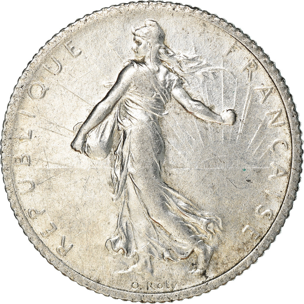 Moneta, Francia, Semeuse, Franc, 1919, Paris, BB, Argento, KM:844.1, Gadoury:467