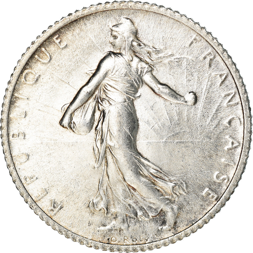 Coin, France, Semeuse, Franc, 1915, Paris, EF(40-45), Silver, KM:844.1