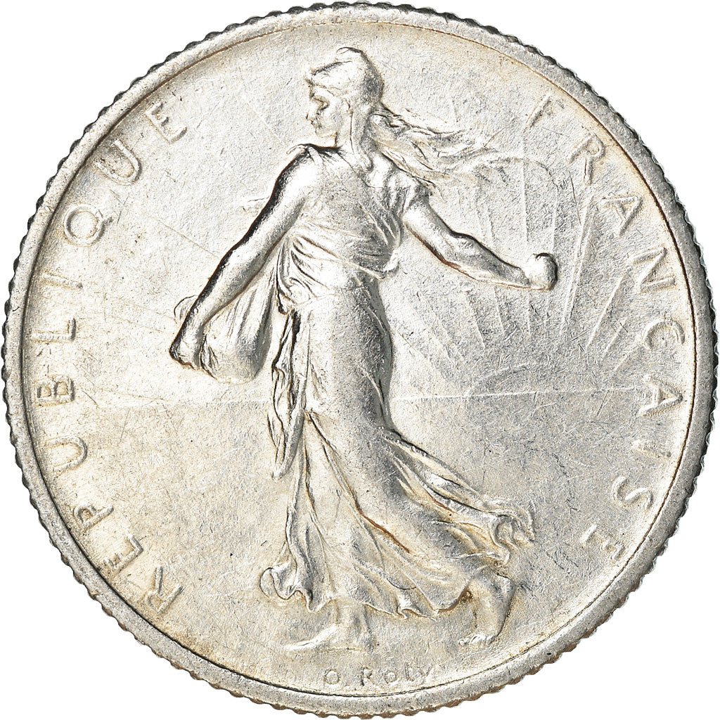 Coin, France, Semeuse, Franc, 1915, Paris, EF(40-45), Silver, KM:844.1