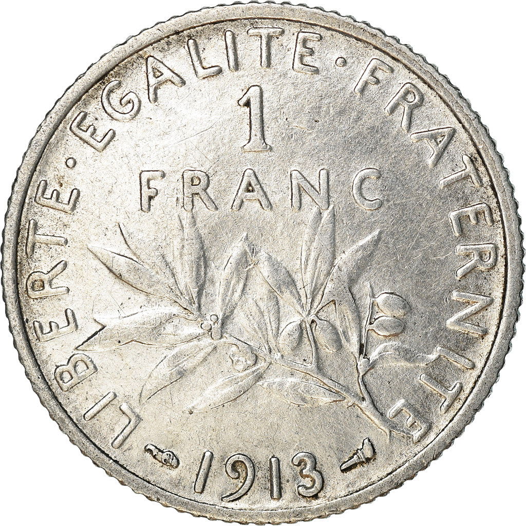 Monnaie, France, Semeuse, Franc, 1913, Paris, TTB, Argent, Gadoury:467, KM:844.1