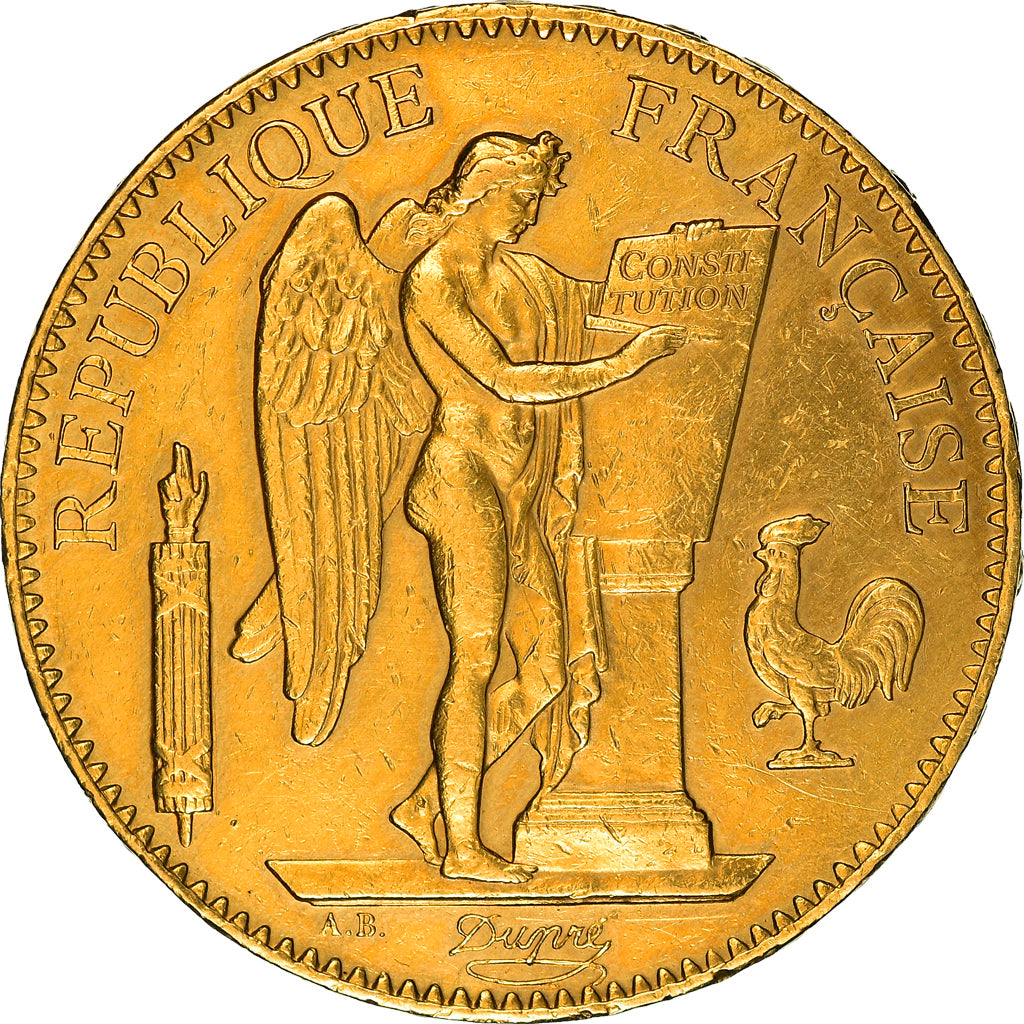 Moneda, Francia, Génie, 100 Francs, 1900, Paris, MBC, Oro, KM:832