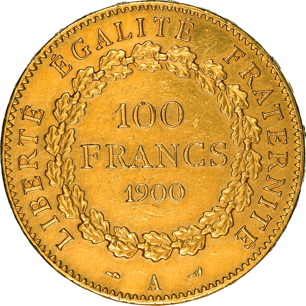 Moneda, Francia, Génie, 100 Francs, 1900, Paris, MBC, Oro, KM:832