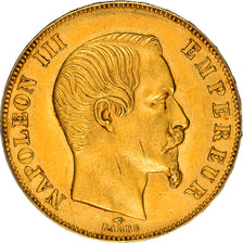 Moneta, Francia, Napoleon III, Napoléon III, 50 Francs, 1857, Paris, BB+, Oro