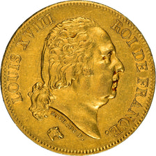 Moneta, Francja, Louis XVIII, Louis XVIII, 40 Francs, 1818, Lille, AU(50-53)