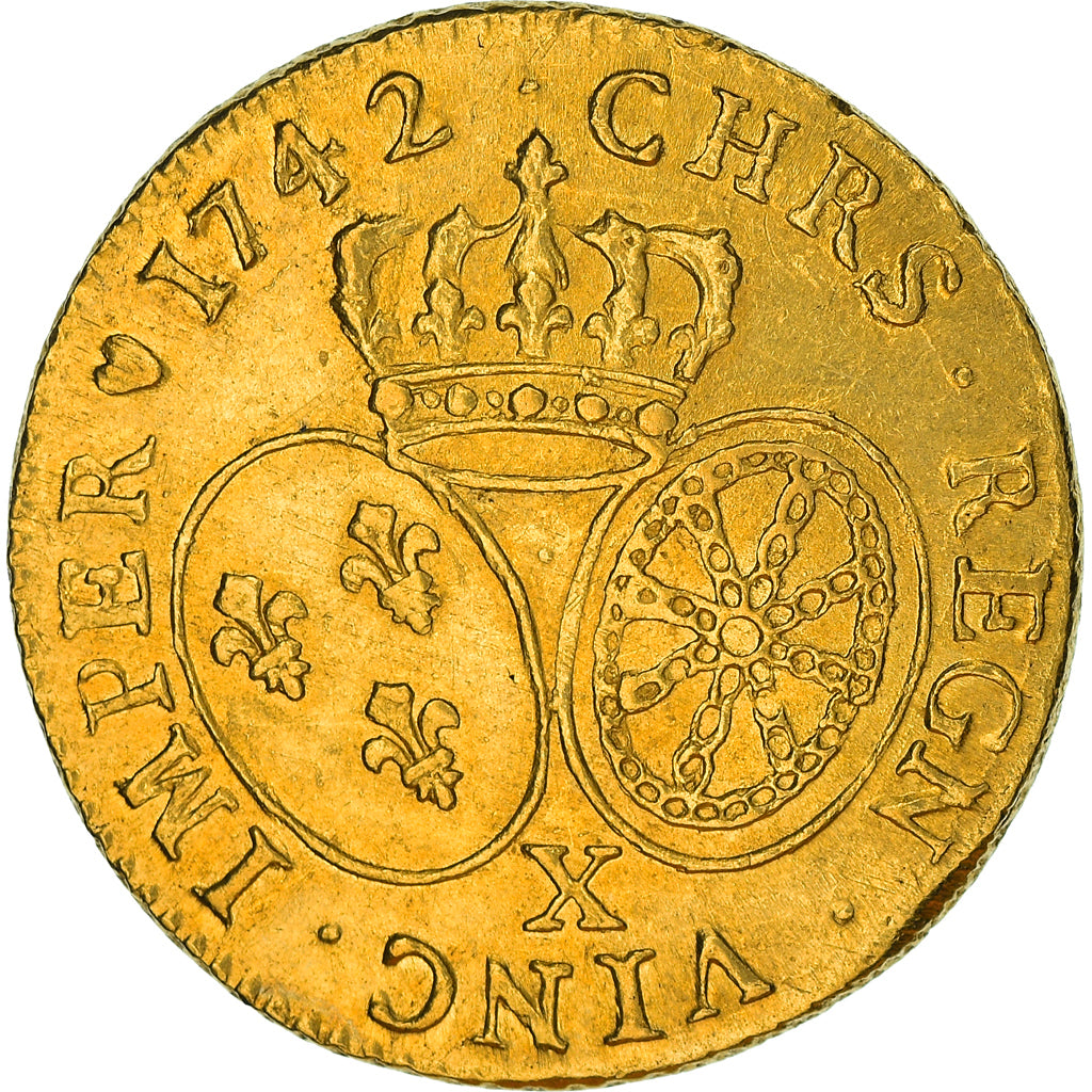 Monnaie, France, Louis XV, Louis d'or au bandeau, Louis d'Or, 1742, Amiens, SUP