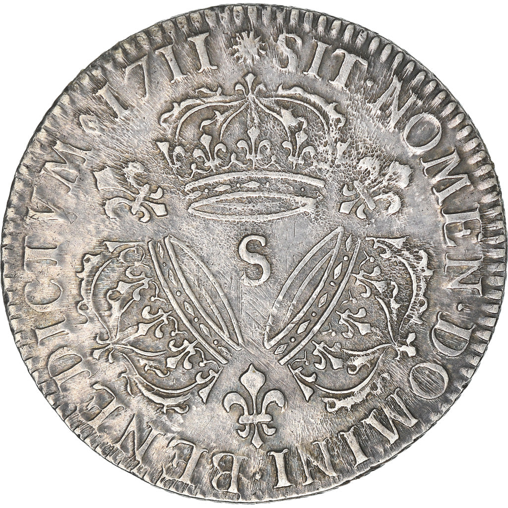 Coin, France, Louis XIV, 1/4 Écu aux 3 couronnes, 1/4 Ecu, 1711, Reims