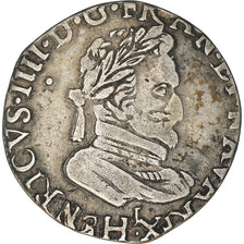 Moneda, Francia, Henri IV, Demi Franc, Demi Franc, 1602, Limoges, MBC, Plata