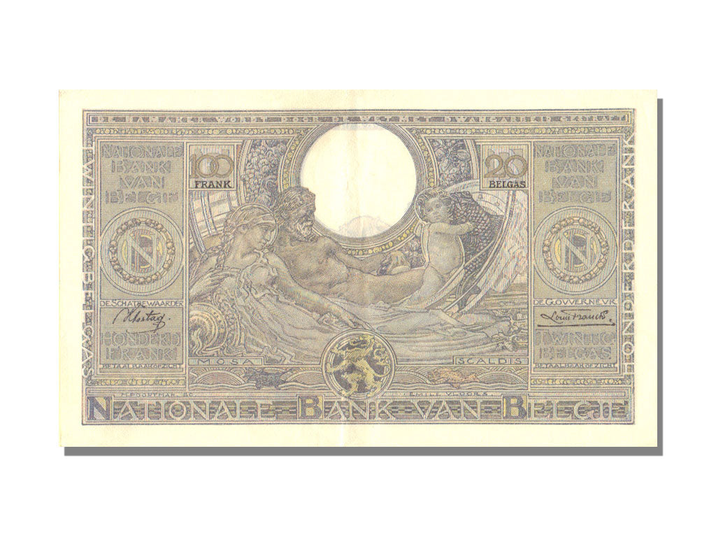Belgium, 20 Belgas / 100 Francs, 1937, 1937-01-16, UNC(63), 2956 B 546