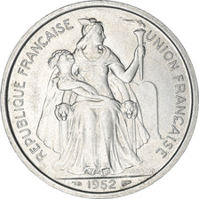 Coin, New Caledonia, 5 Francs, 1952, Paris, AU(55-58), Aluminum, KM:4