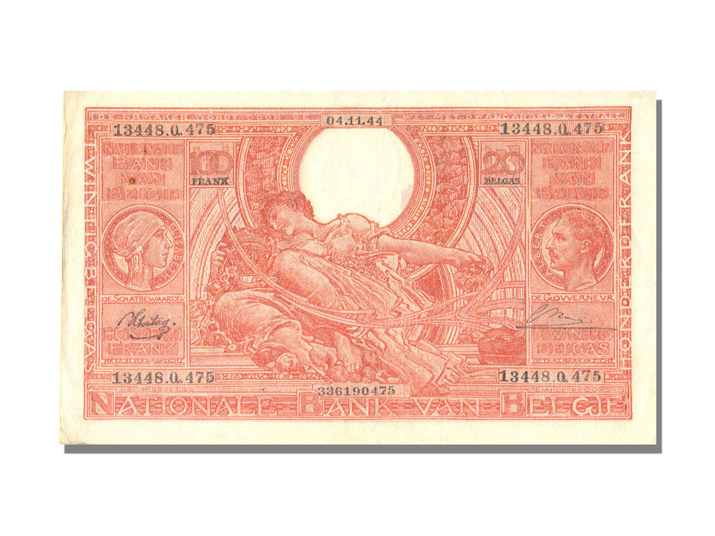 Banknote, Belgium, 100 Francs-20 Belgas, 1944, 1944-11-04, UNC(60-62)