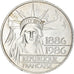 Coin, France, Statue de la Liberté, 100 Francs, 1986, Paris, MS(63), Silver