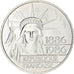 Coin, France, Statue de la Liberté, 100 Francs, 1986, Paris, MS(63), Silver