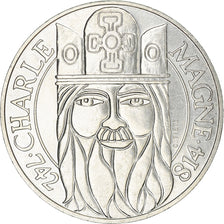 Coin, France, Charlemagne, 100 Francs, 1990, AU(55-58), Silver, KM:982