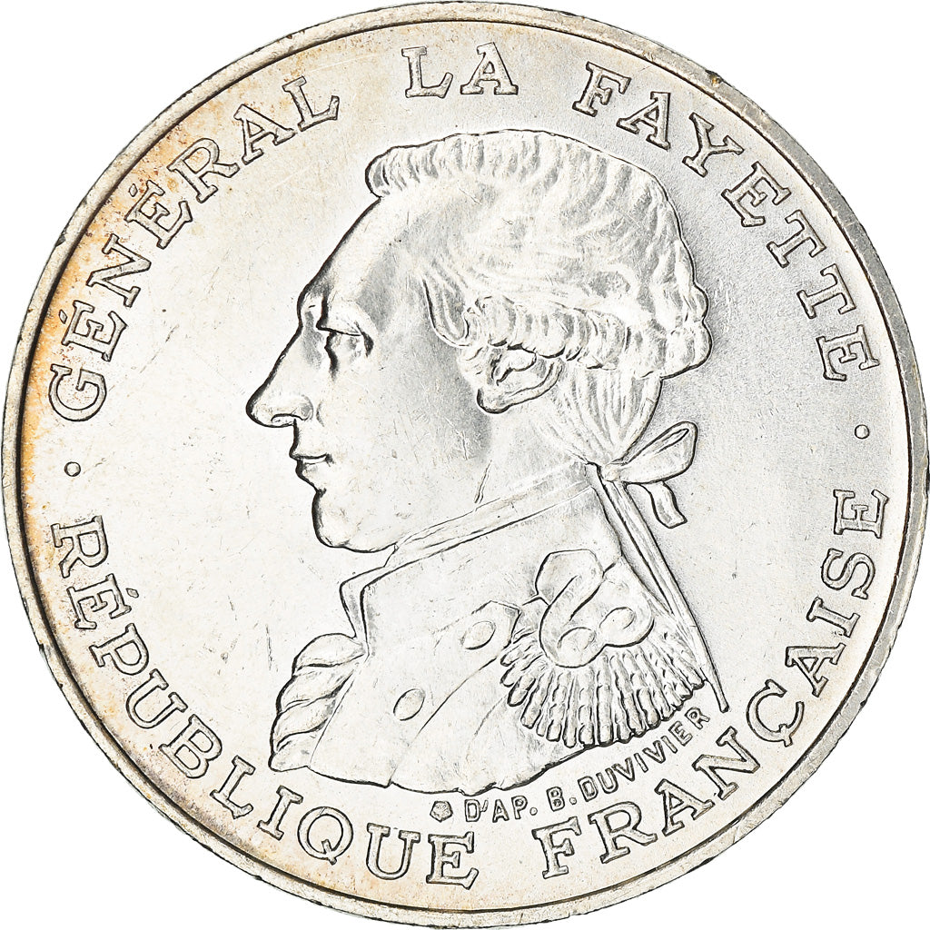 Coin, France, Lafayette, 100 Francs, 1987, AU(55-58), Silver, KM:962