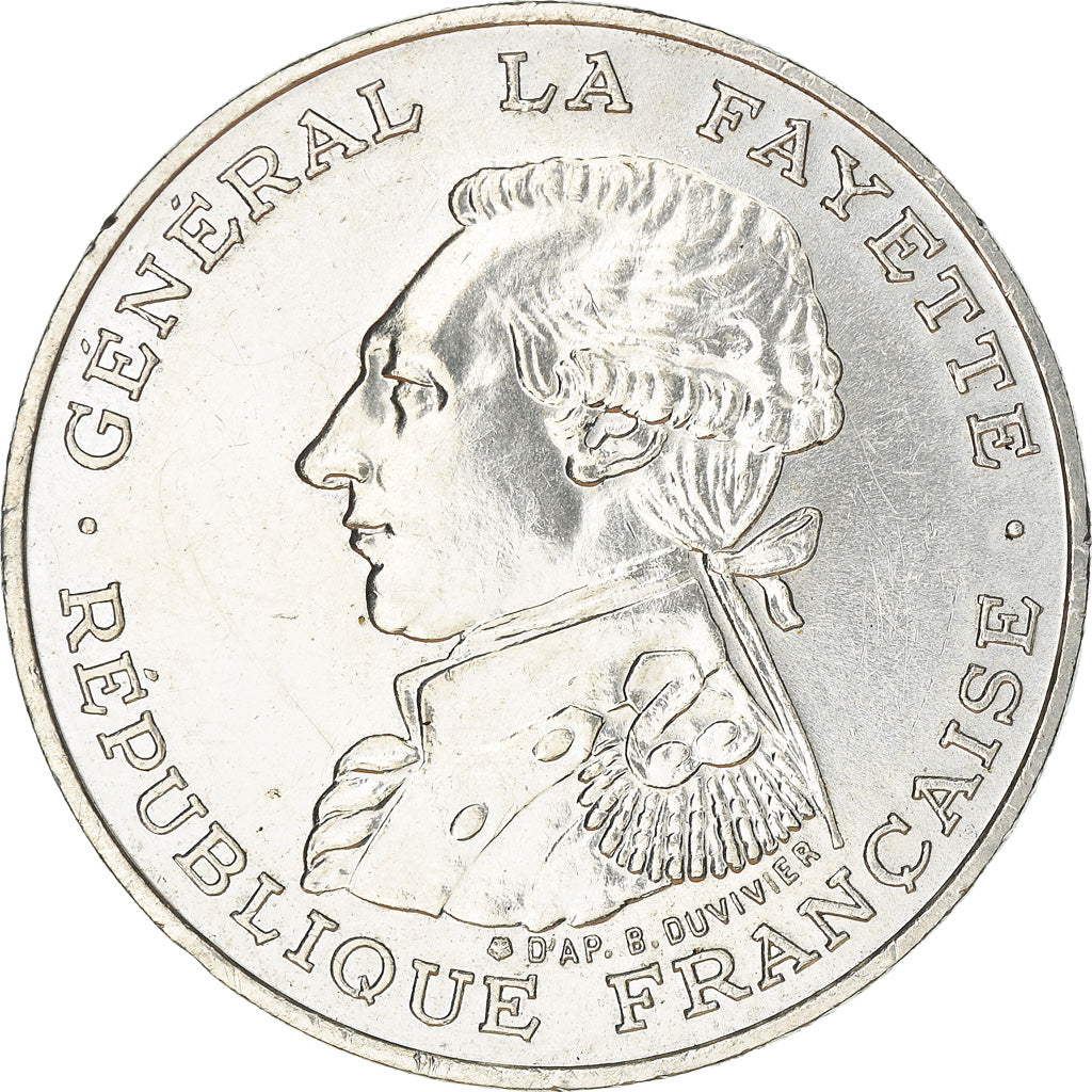 Coin, France, Lafayette, 100 Francs, 1987, AU(50-53), Silver, KM:962