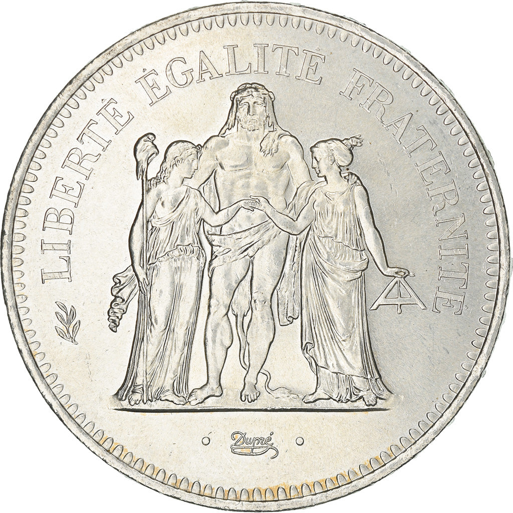 Coin, France, Hercule, 50 Francs, 1978, Paris, MS(60-62), Silver, KM:941.1