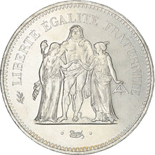 Munten, Frankrijk, Hercule, 50 Francs, 1978, Paris, PR+, Zilver, KM:941.1